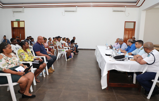 President Ramkalawan meets with relatives of the three fishermen lost at sea